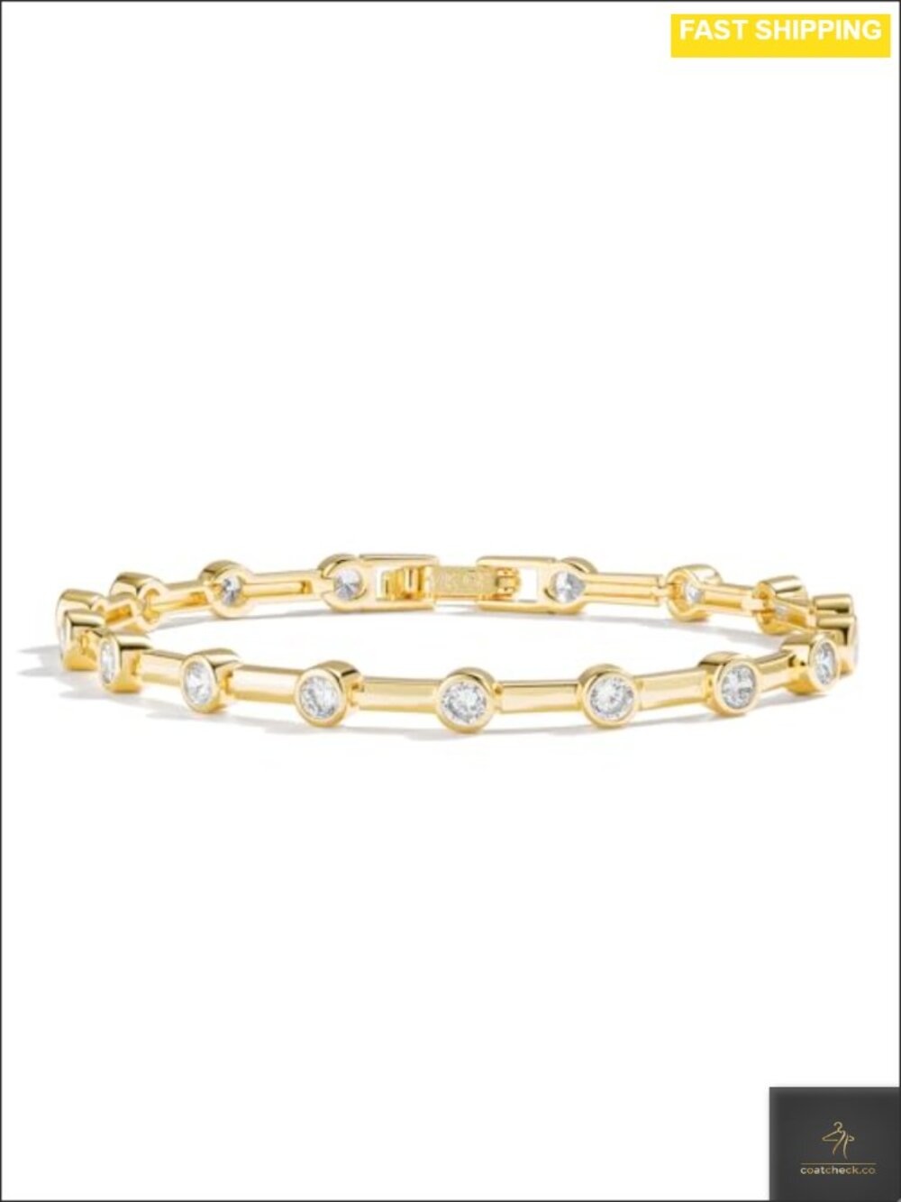 14K Gold Filled Tennis Bracelet Bezel CZ Dainty Stackable Women's Jewelry